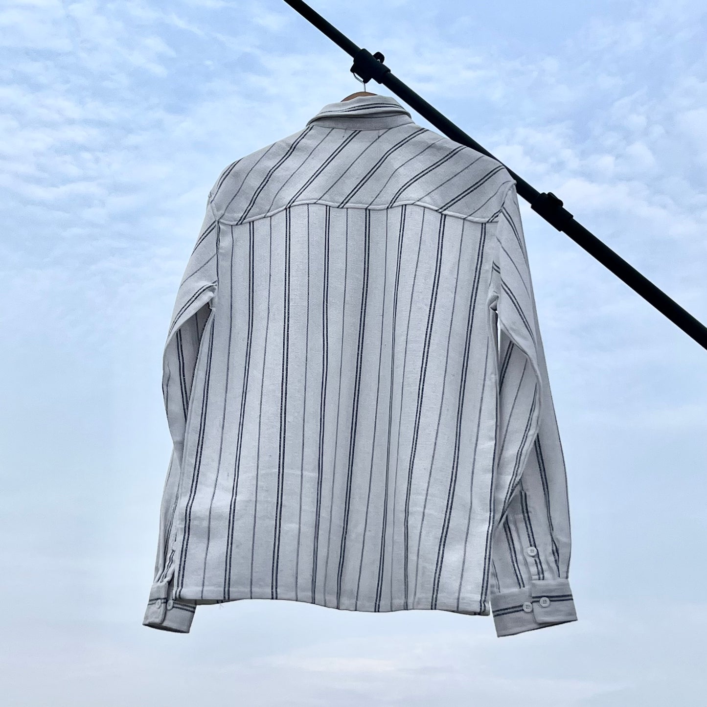 NOT SO BASIC STRIPED SHIRT (WHITE-BLACK)