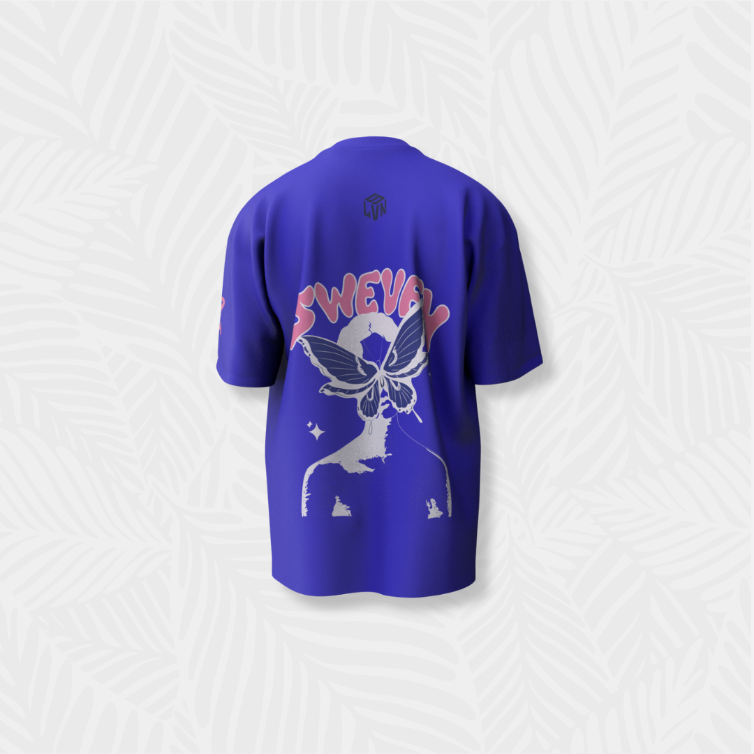 WINGS OF DREAMS OVERSIZED STATEMENT TEE (BLUE)