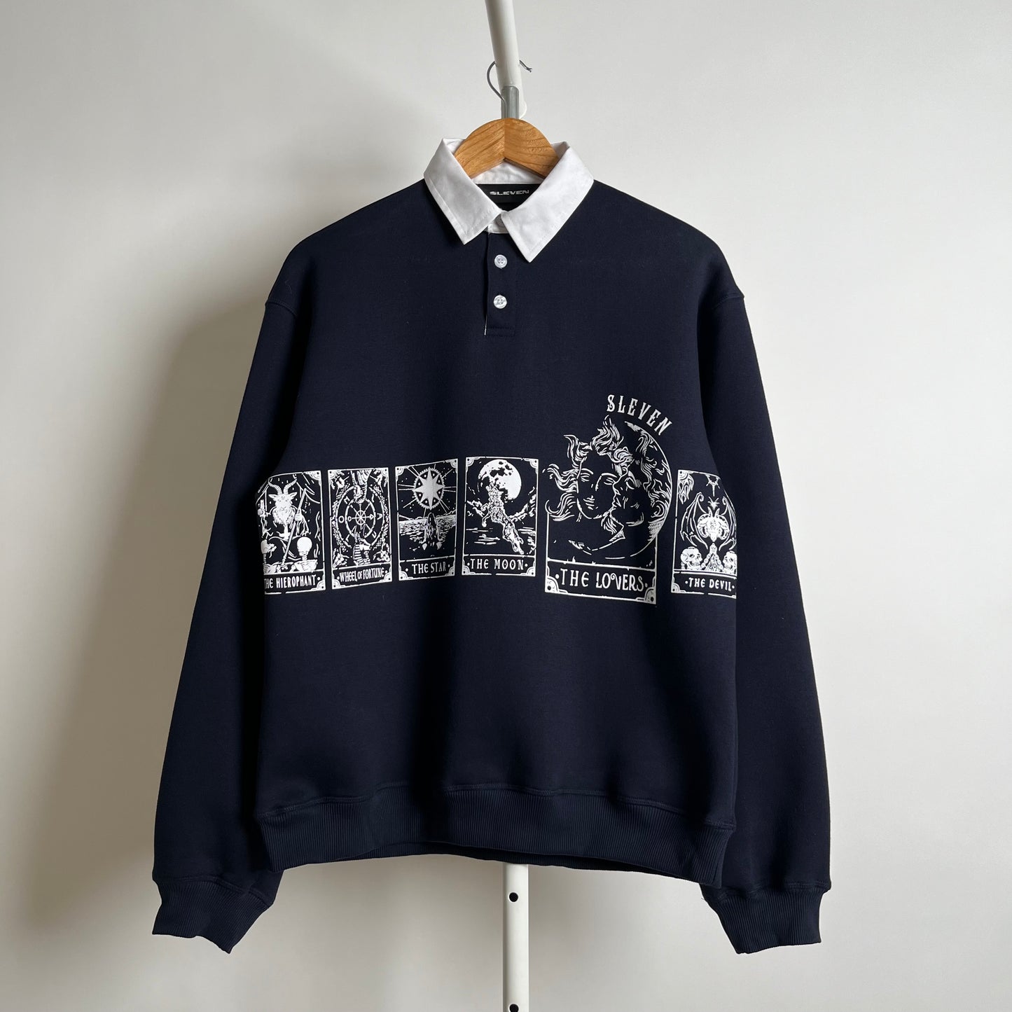 STARGAZE POLO SWEATSHIRT (NAVY)