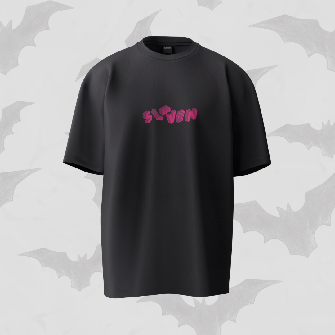 BAT WING OVERSIZED T-SHIRT (BLACK)