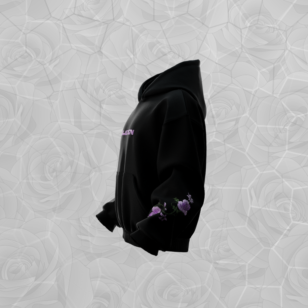 'BUSY WATERING MY OWN FLOWERS' HOODIE (BLACK)