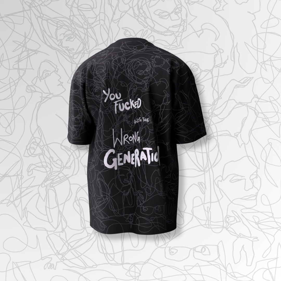 WRONG GEN OVERSIZED T-SHIRT (BLACK)