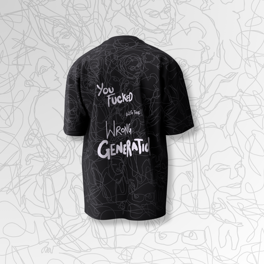 WRONG GEN OVERSIZED T-SHIRT (BLACK)