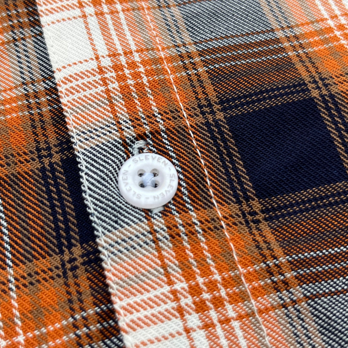 FLANNEL SHIRT (NAVY-ORANGE)
