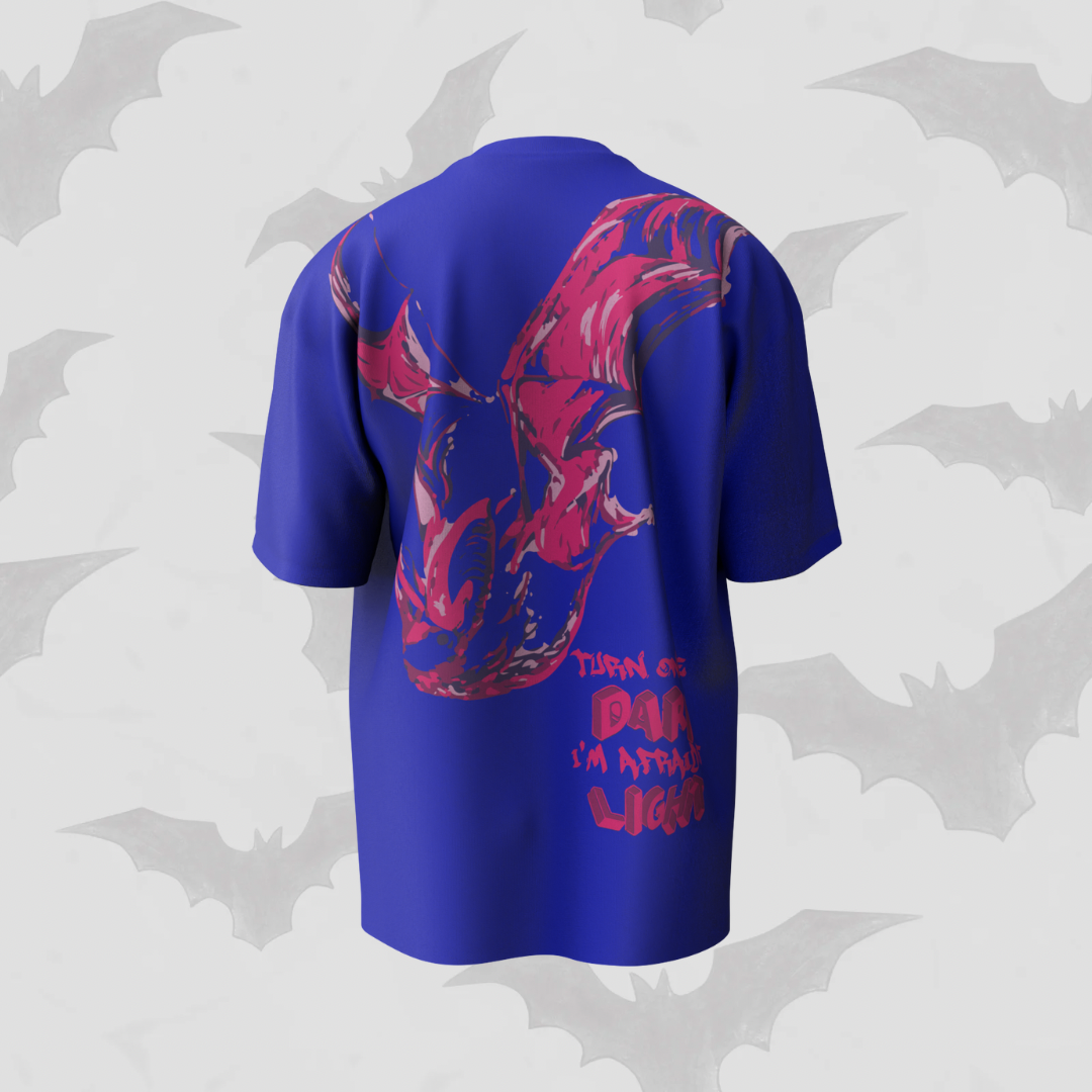 BAT WING OVERSIZED T-SHIRT (BLUE)