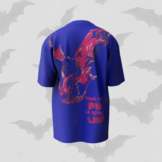 BAT WING OVERSIZED T-SHIRT (BLUE)