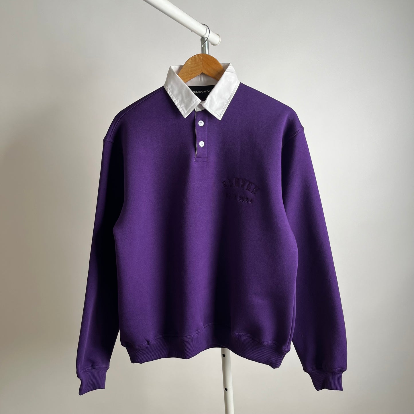 MENTALLY CHECKED OUT POLO SWEATSHIRT (PURPLE)