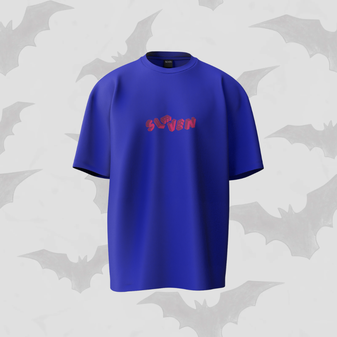 BAT WING OVERSIZED T-SHIRT (BLUE)