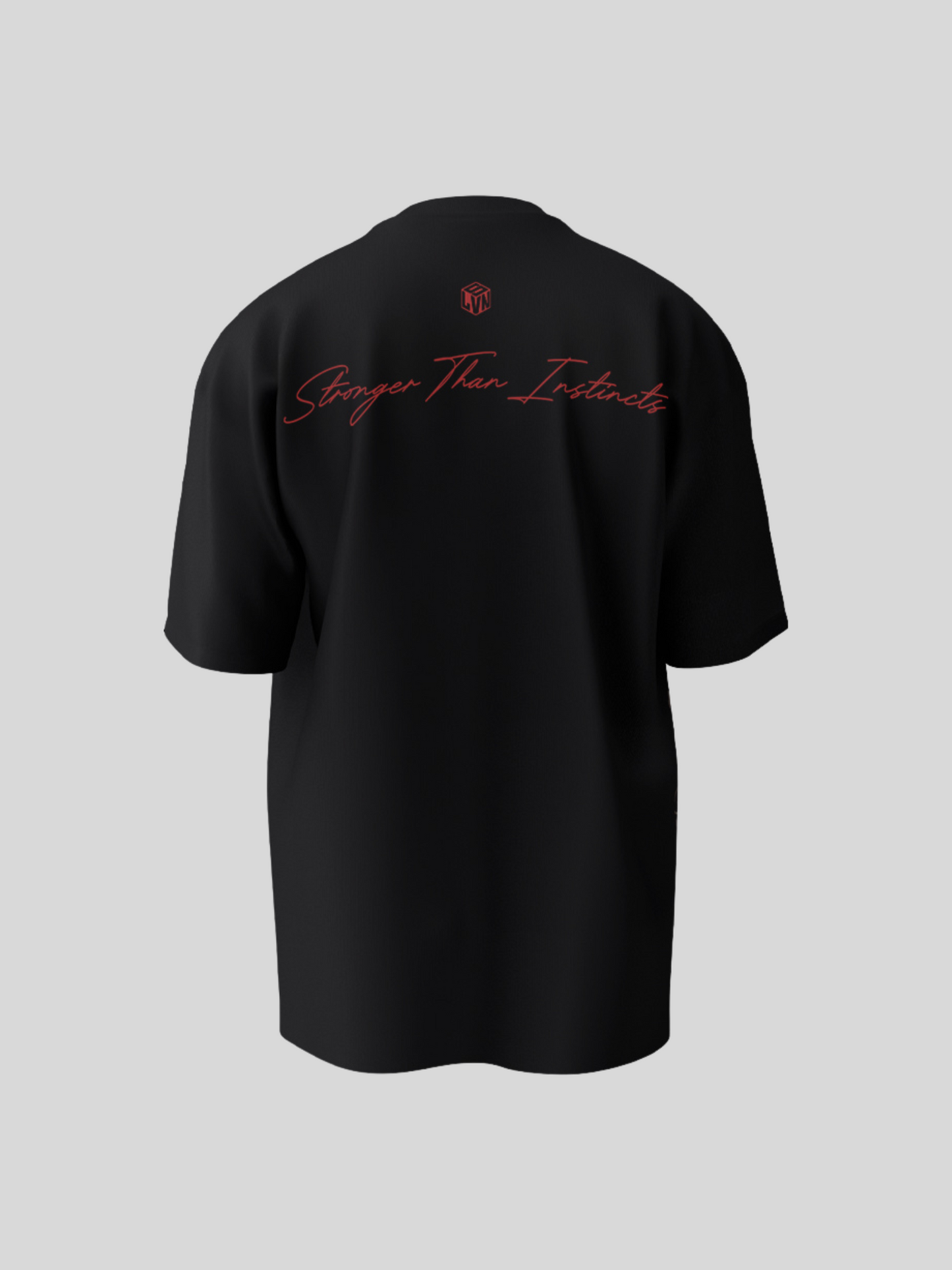 STRONGER THAN INSTINCTS OVERSIZED T-SHIRT (BLACK)