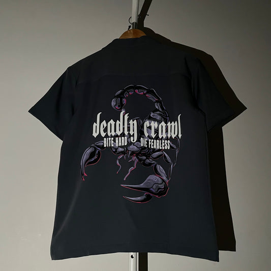 DEADLY CRAWL BOWLING SHIRT (GREY)