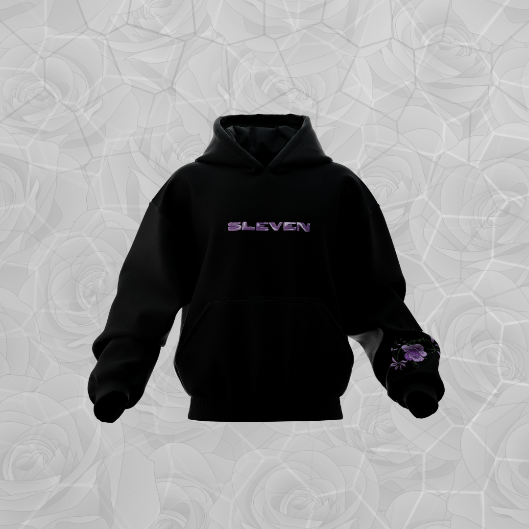 'BUSY WATERING MY OWN FLOWERS' HOODIE (BLACK)