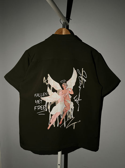 FALLEN YET FREE BOWLING SHIRT (GREEN)