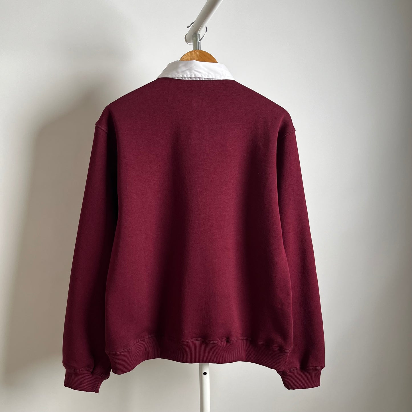 STARGAZE POLO SWEATSHIRT (DEEP RED)