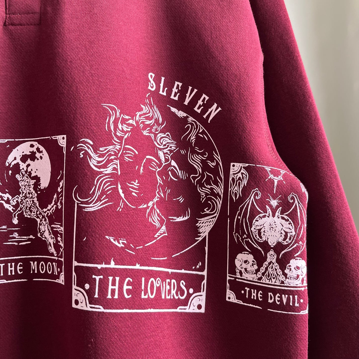 STARGAZE POLO SWEATSHIRT (DEEP RED)