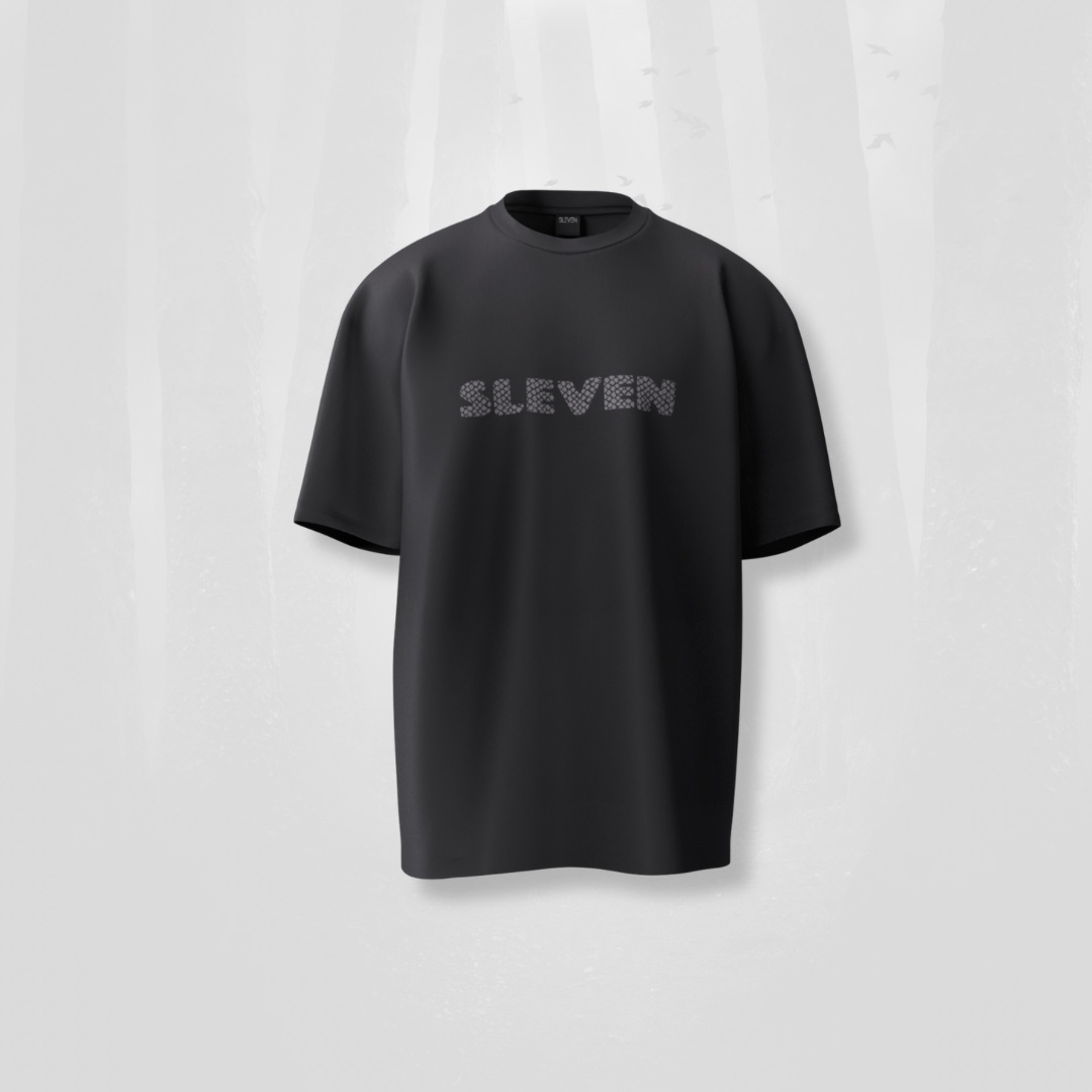 SLEVEN’S SNAKE CHARM OVERSIZED STATEMENT TEE (BLACK)
