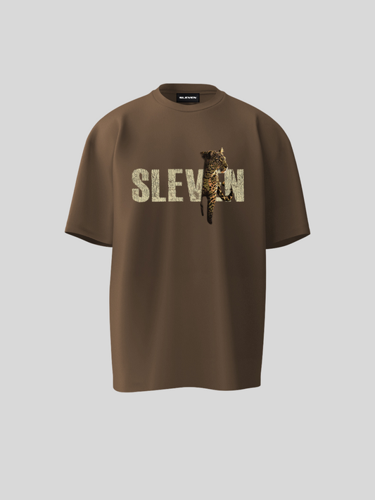 STRONGER THAN INSTINCTS OVERSIZED  T-SHIRT (MOCHA)