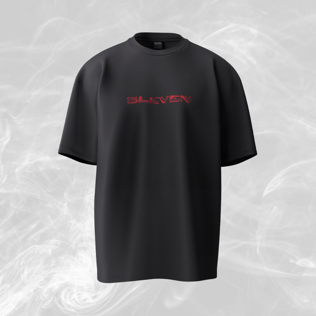 SMOKEY LADY OVERSIZED T-SHIRT (BLACK)