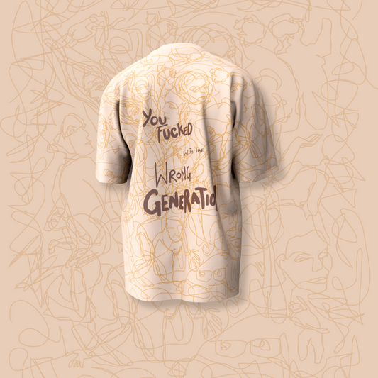 WRONG GEN OVERSIZED T-SHIRT (BEIGE)