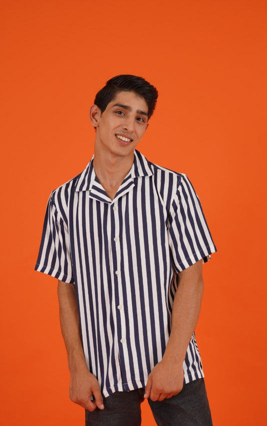 Striped Shirt (Navy White)