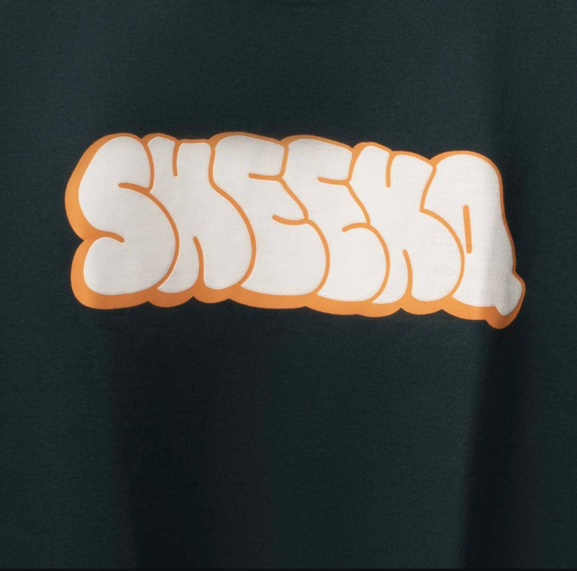 SHEEKQ Doodle Print Oversized Statement T-Shirt (Green)