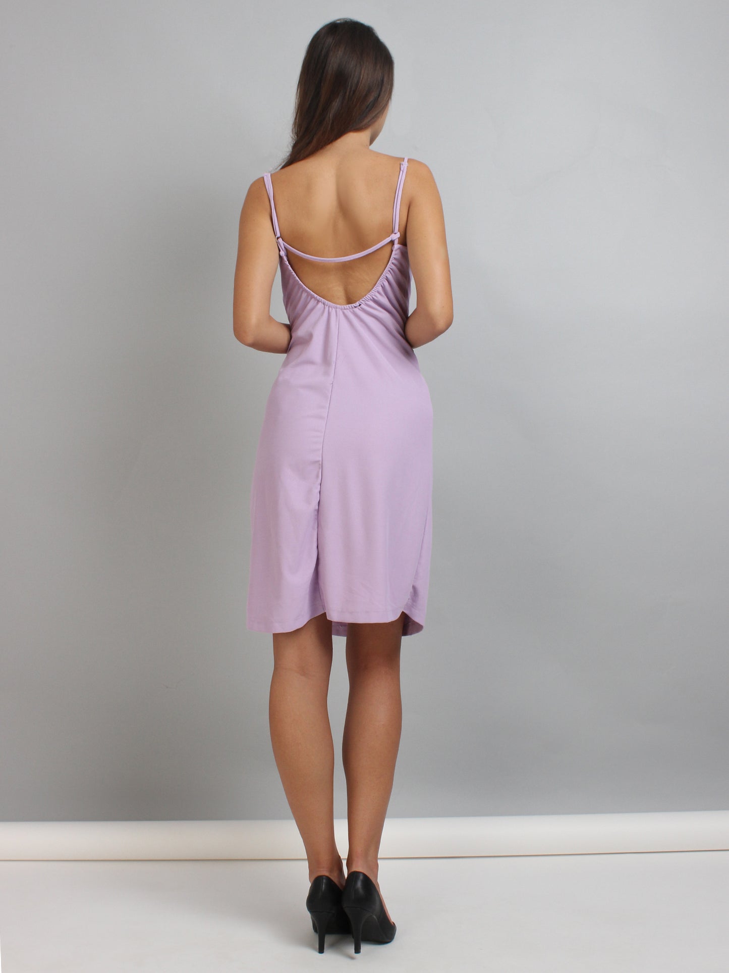 Lilac Cowl Neck Slip Dress