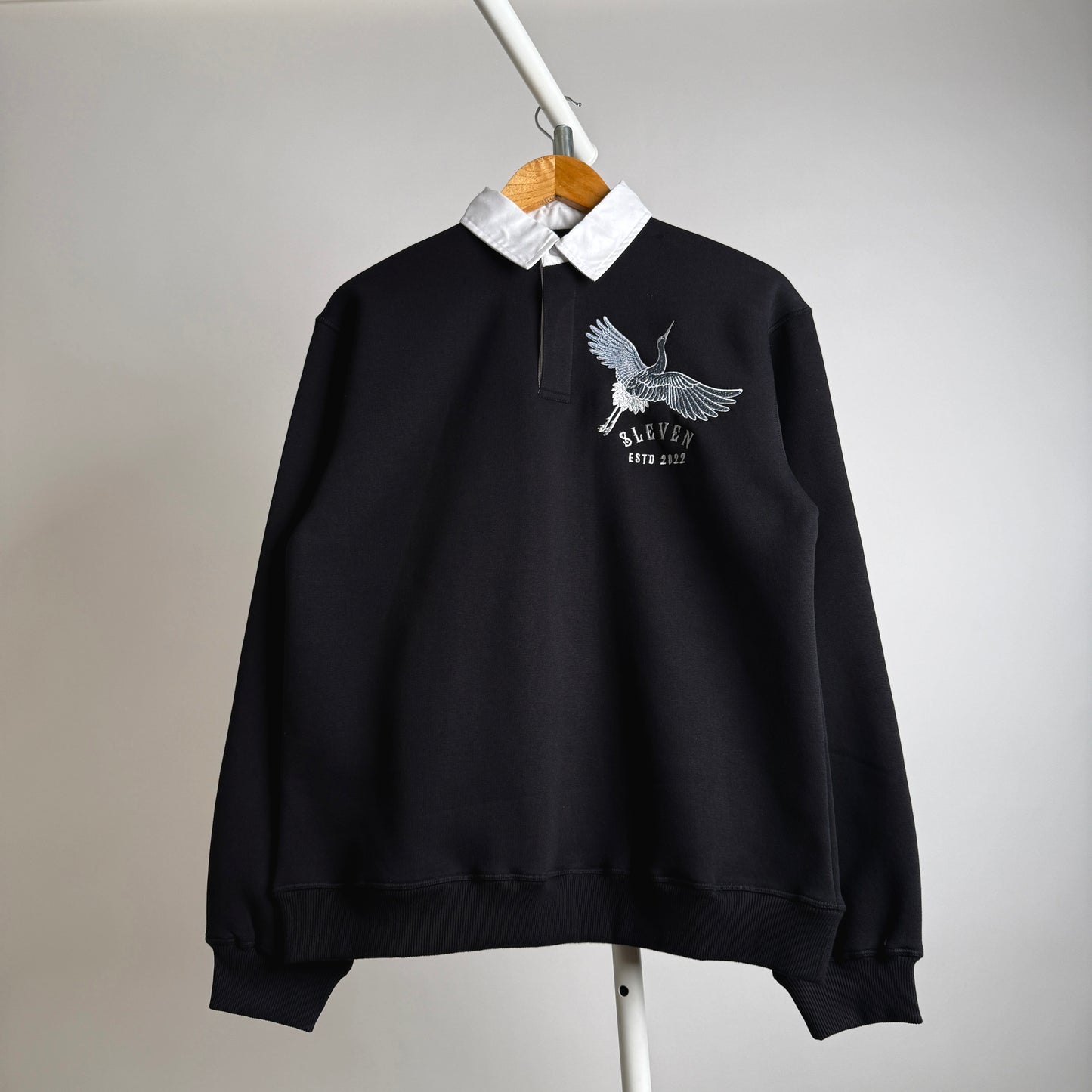 UNCAGED POLO SWEATSHIRT (BLACK)