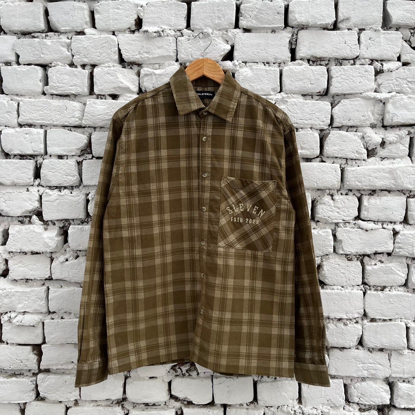 SLEVEN SELECTIVE’S CORDUROY SHIRT (OLIVE GREEN)