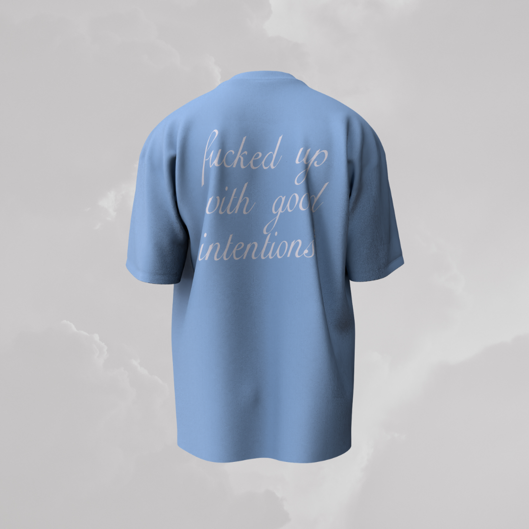 GOOD INTENTIONS OVERSIZED TSHIRT (BLUE)