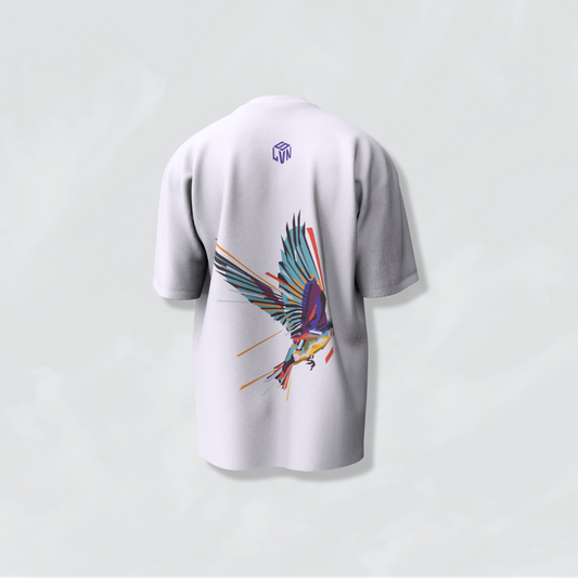 SLEVEN’S SIGNATURE SPARROW OVERSIZED STATEMENT TEE (WHITE)