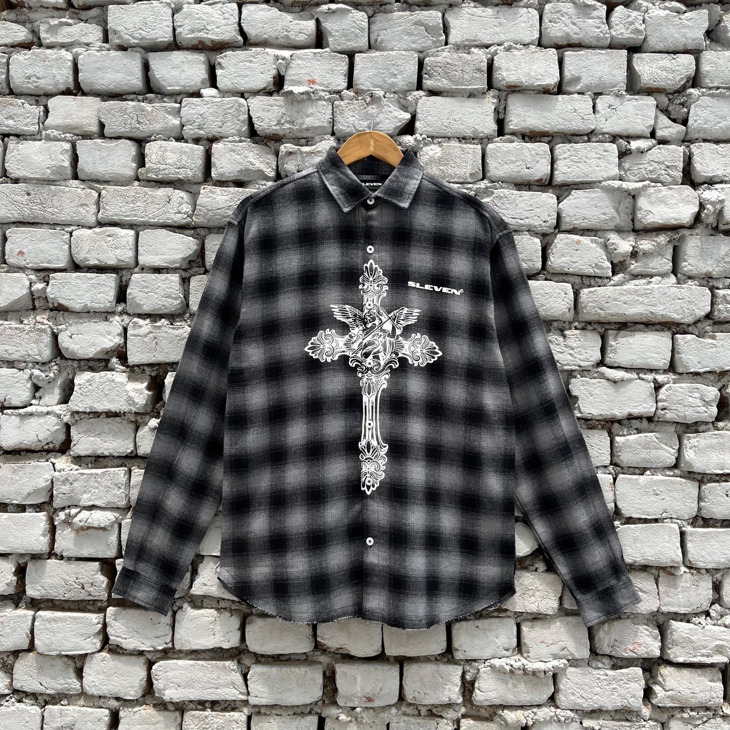 CROSS COUTURE SHIRT (BLACK-GREY)