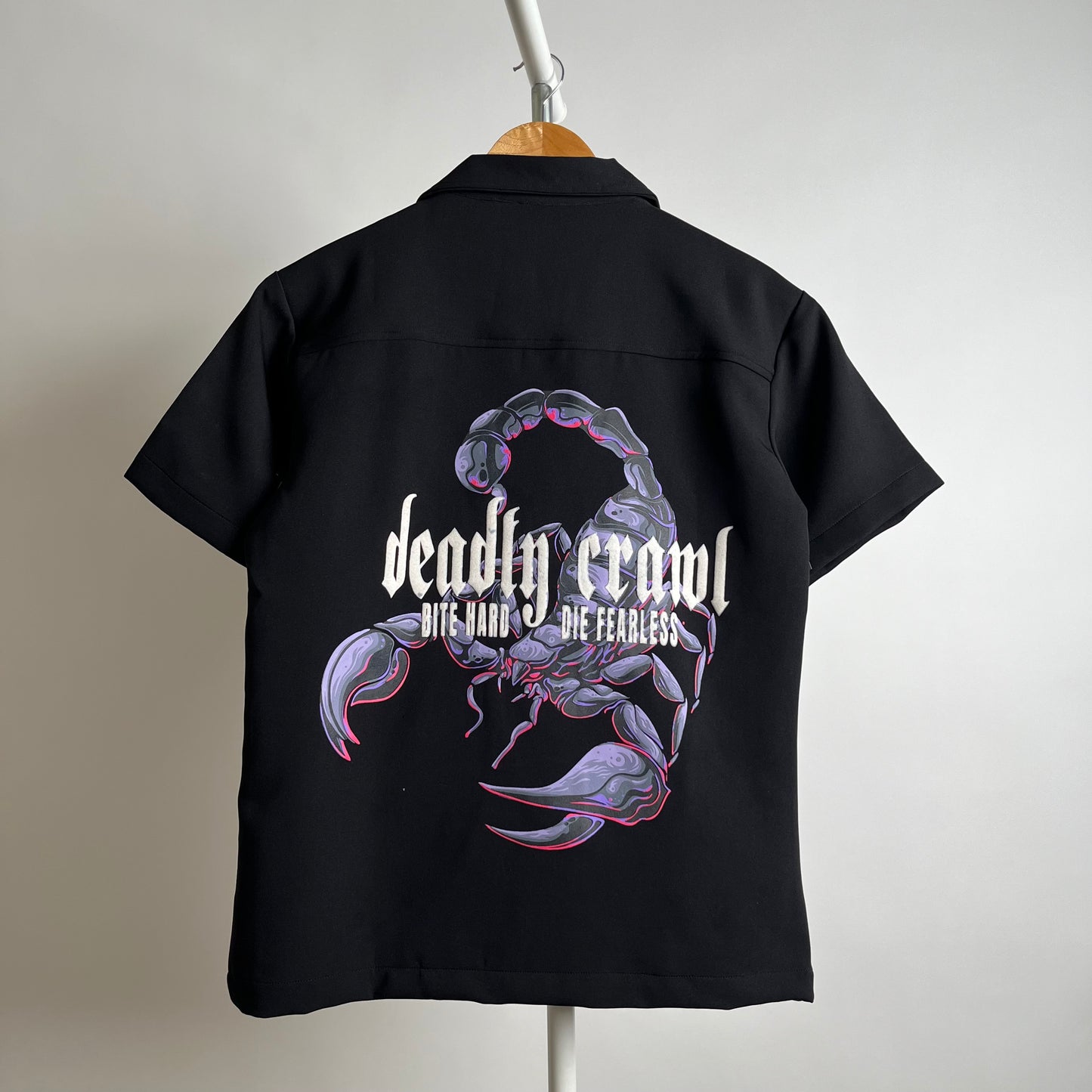 DEADLY CRAWL BOWLING SHIRT (BLACK)