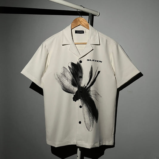 DRAGONFLY BOWLING SHIRT (OFF WHITE)