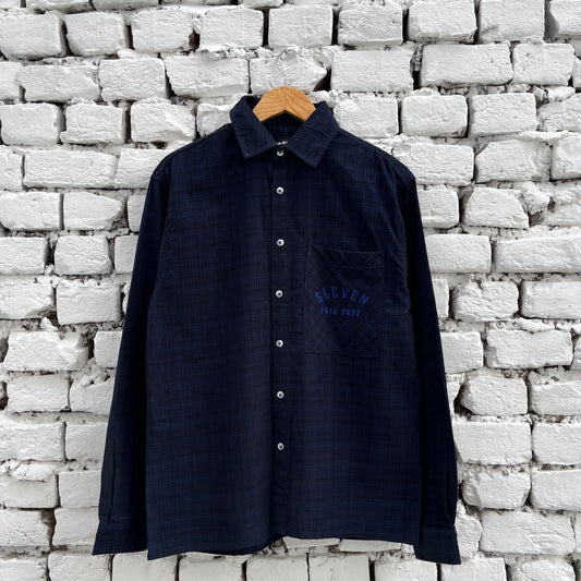 SLEVEN SELECTIVE’S CORDUROY SHIRT (DEEP NAVY)