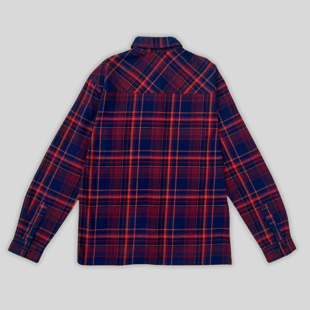 FLANNEL SHIRT (NAVY-RED)