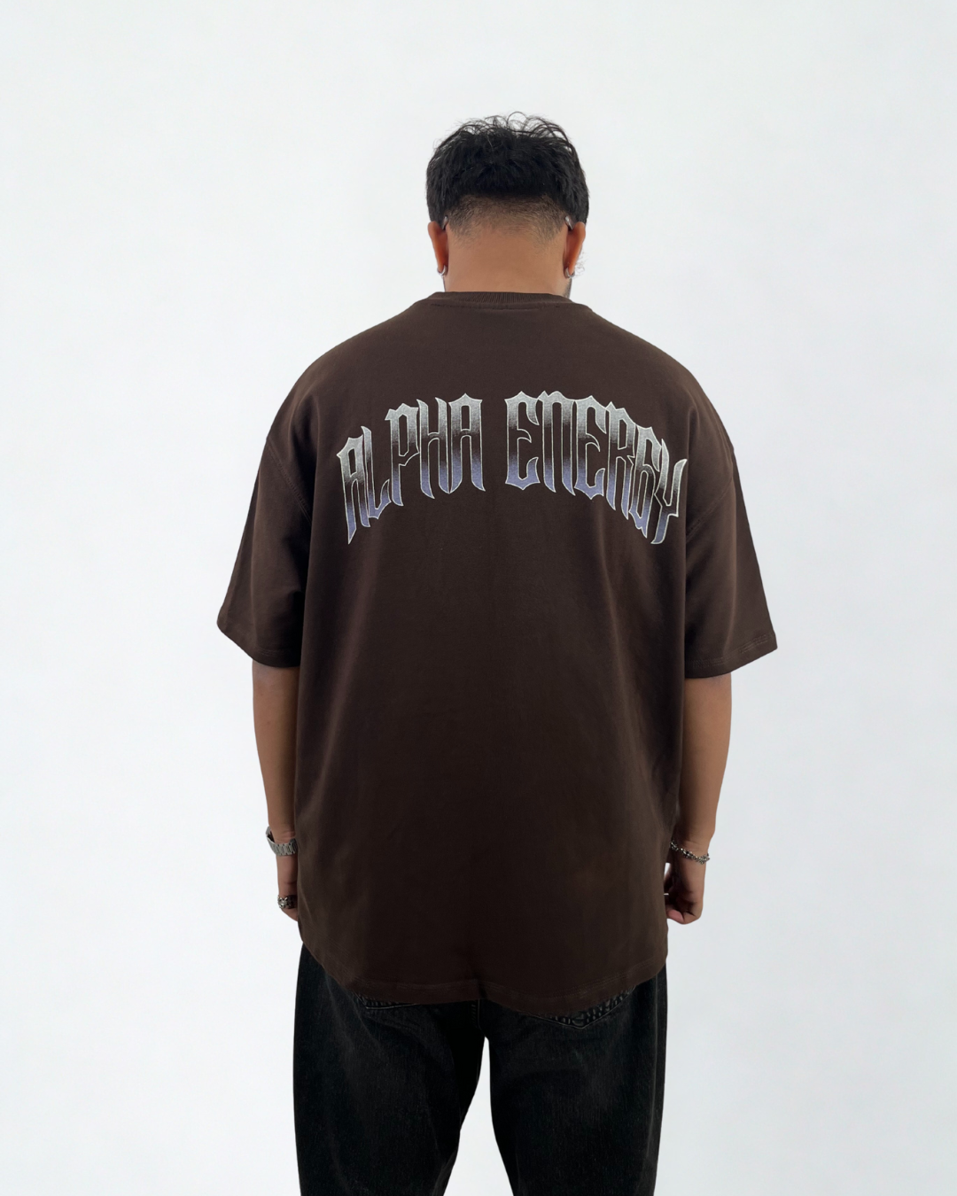 ALPHA HOWL OVERSIZED T-SHIRT (BROWN)