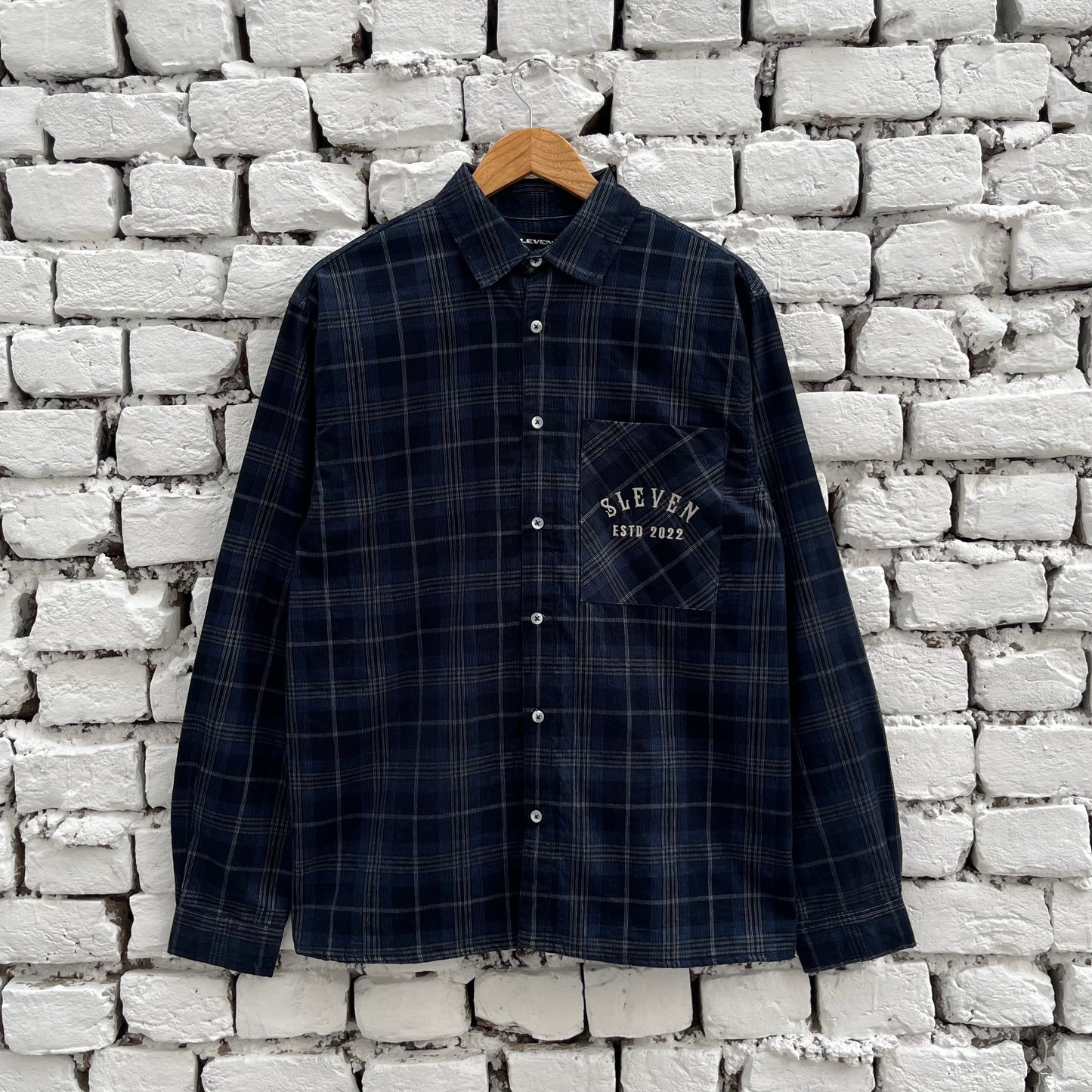 SLEVEN SELECTIVE’S CORDUROY SHIRT (MIDNIGHT BLUE)