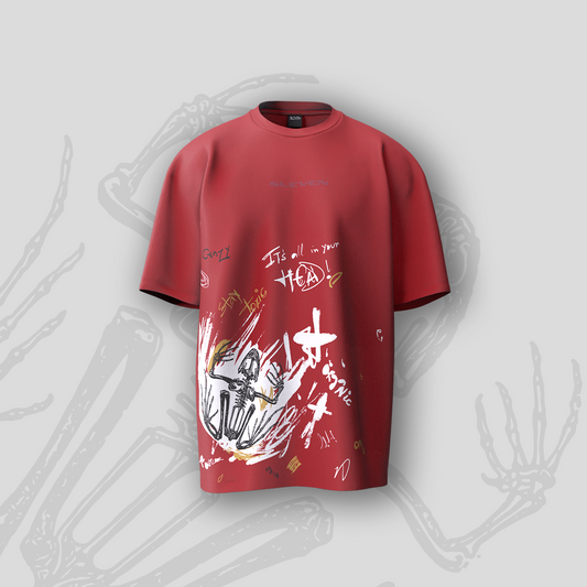 STAY TOXIC OVERSIZED T-SHIRT (RED)
