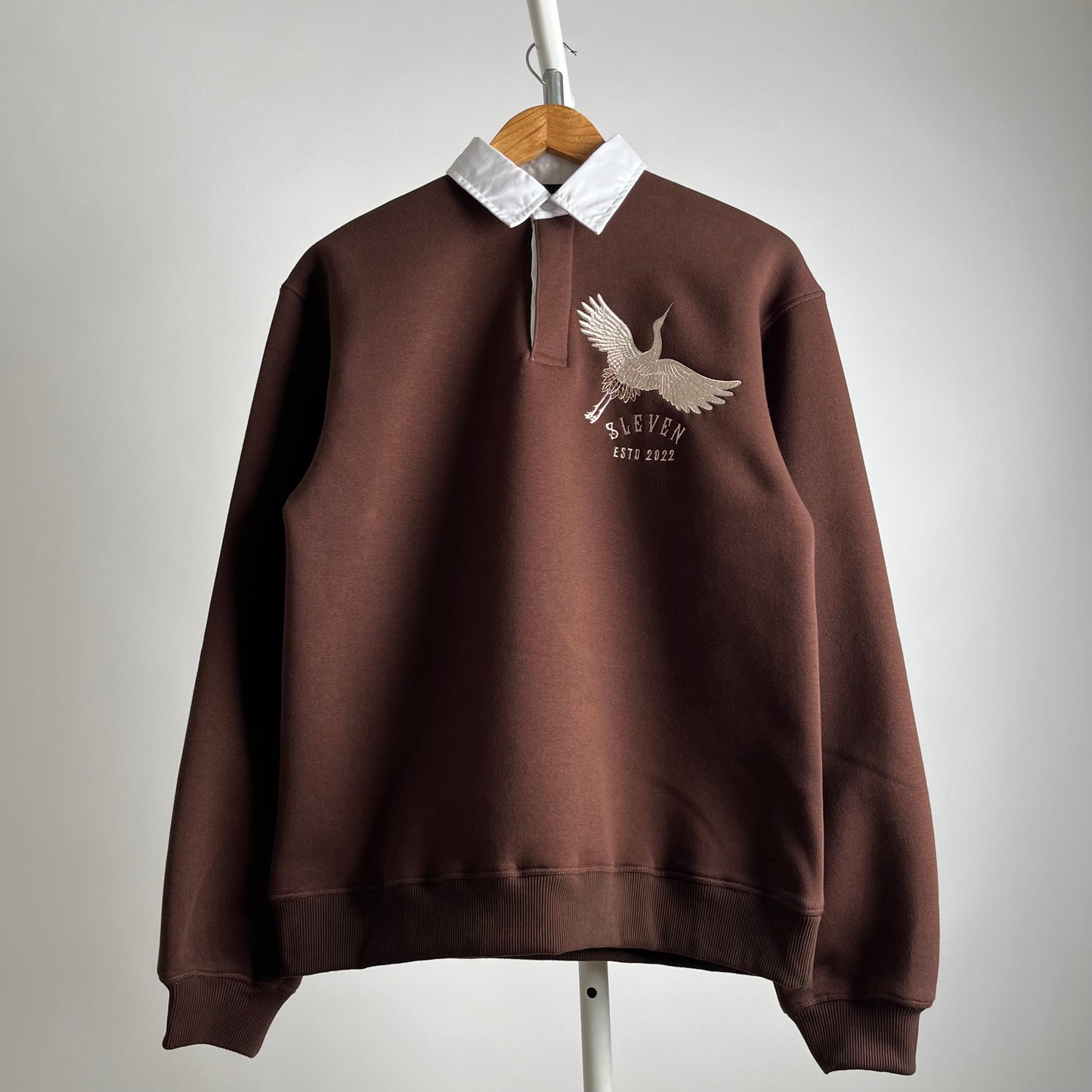 UNCAGED POLO SWEATSHIRT (BROWN)