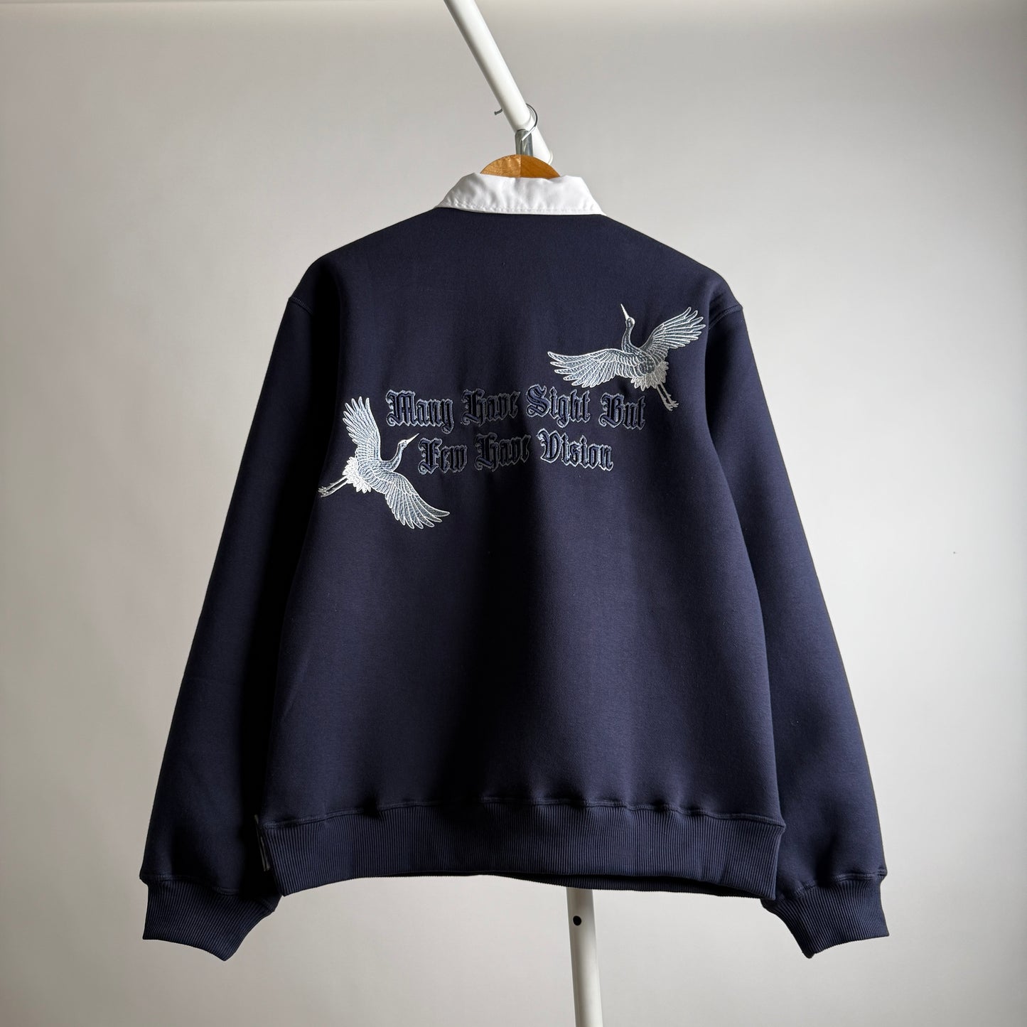 UNCAGED POLO SWEATSHIRT (NAVY)