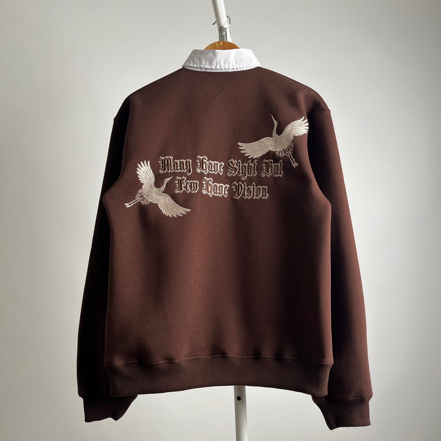 UNCAGED POLO SWEATSHIRT (BROWN)