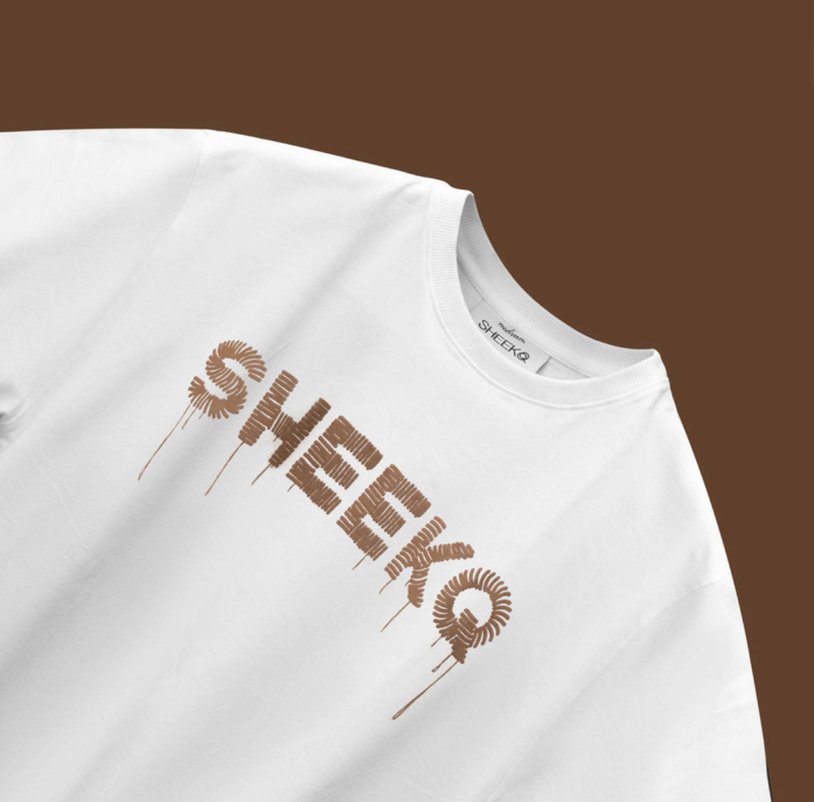 SHEEKQ Zenflow Oversized Statement T-Shirt (White)