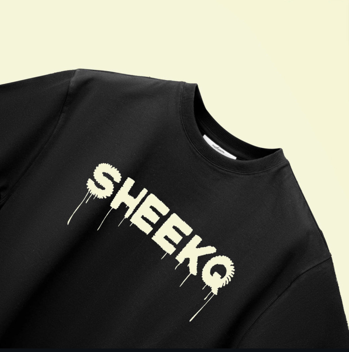SHEEKQ Zenflow Oversized Statement T-Shirt (Black)