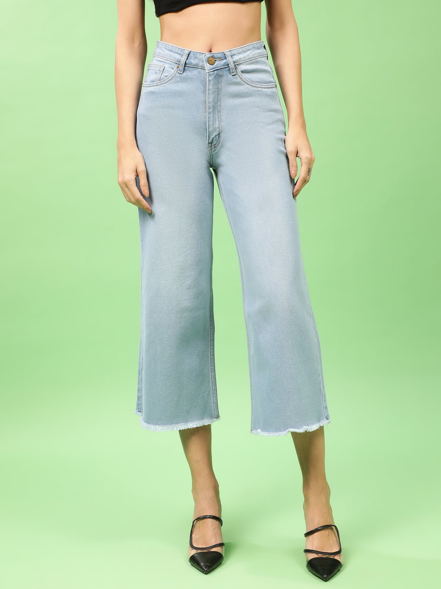Light Blue Flared Denim