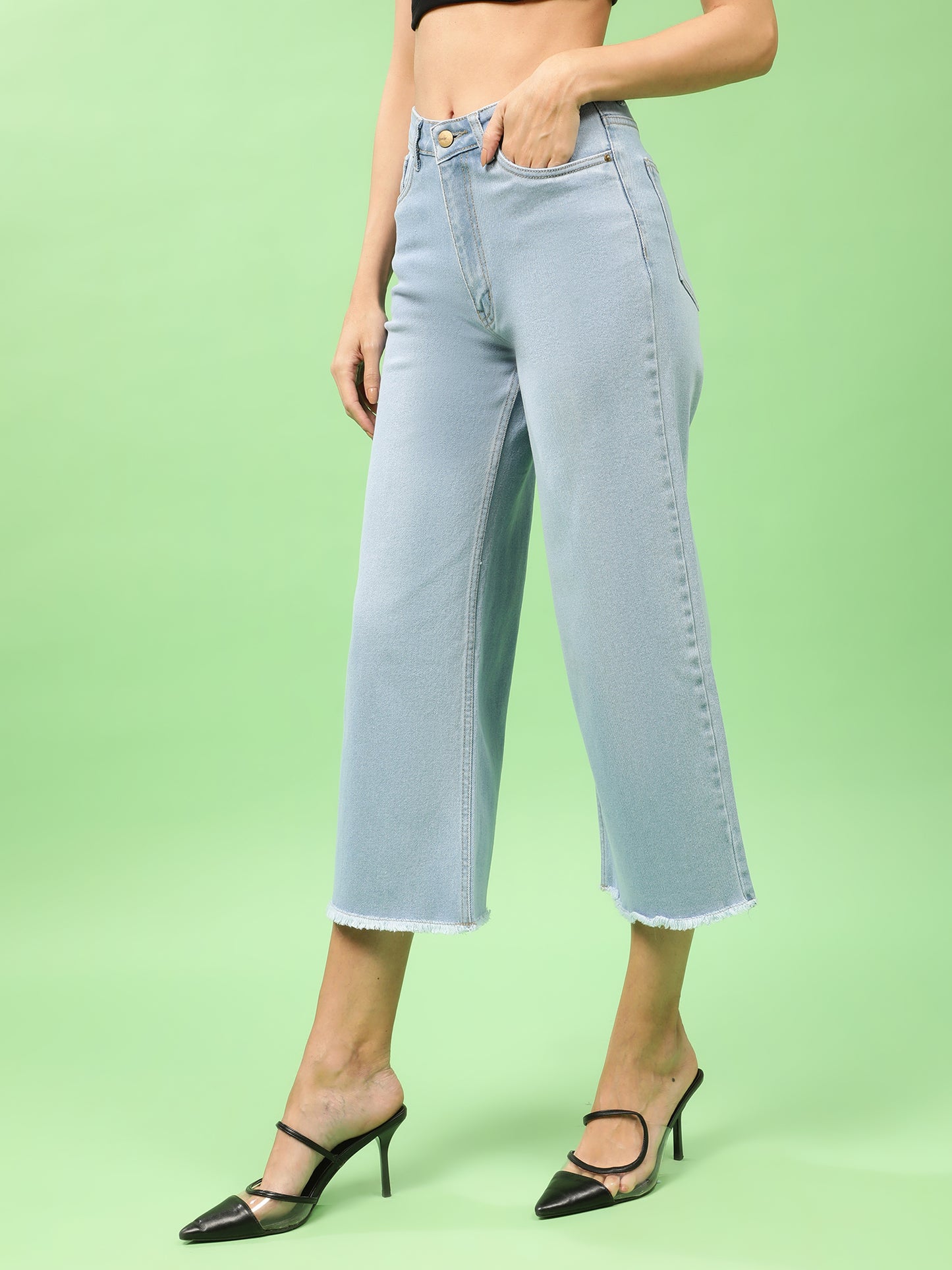 Light Blue Flared Denim