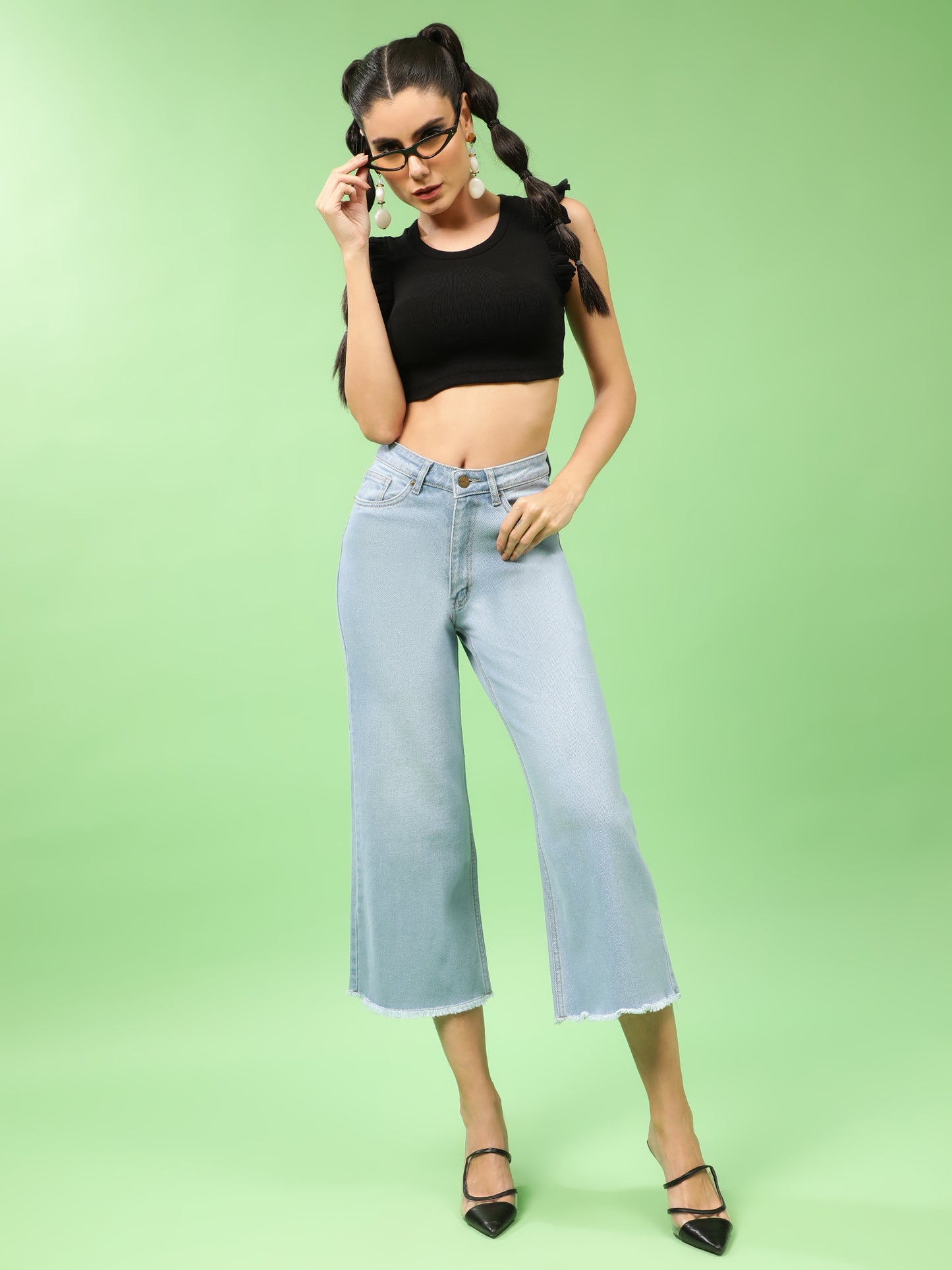 Light Blue Flared Denim