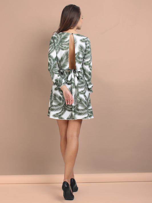 Palm Tree Print Dress